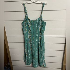 Teal Floral Dress